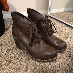 Ankle bootie with wedge heel (Never worn!)